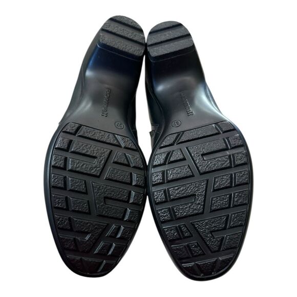 New Romika Women's Black Leather Zipper Heeled Ankle Boots Booties 37  6  6.5 - Picture 6 of 6